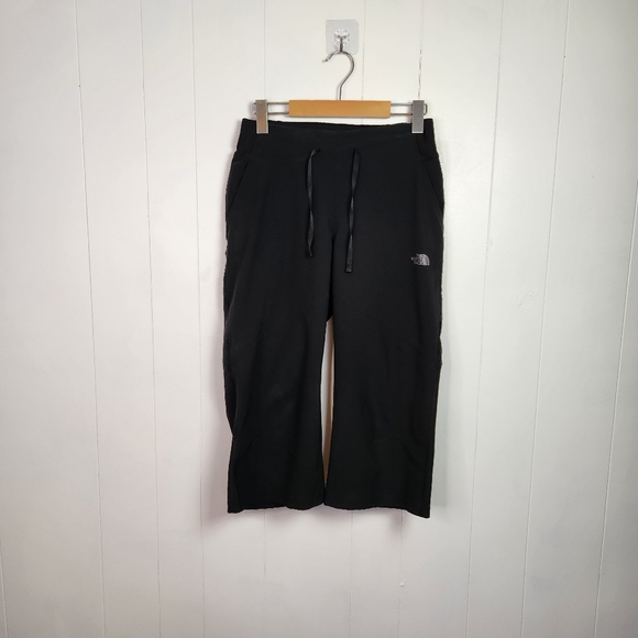 The North Face Mid Rise Crop Pants Capri Pull On Elastic Waist Black Hiking - Picture 10 of 10